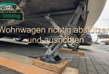 Wohnwagen abstützen und ausrichten