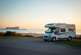 Wohnmobilstellplatz Cuxhaven am Fährhafen [Bildinhalt mit KI erstellt]