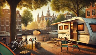 Camping Grachten Dein Abenteuer in Amsterdam [Bildinhalt mit KI erstellt]