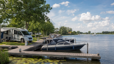 Camping mit Bootssteg Holland